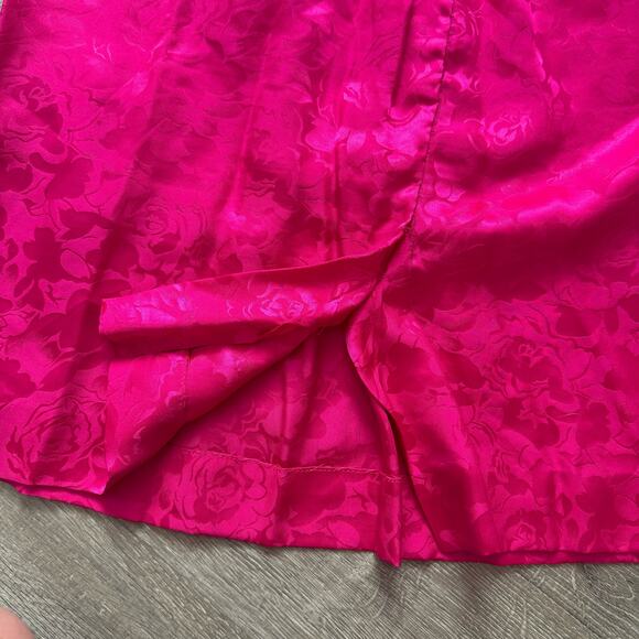 Spenser Jeremy Petites Vintage 90's Bright Pink Silk Skirt Size 10 - Picture 4 of 9
